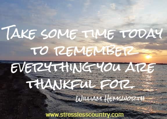 Take some time today to remember everything you are thankful for.