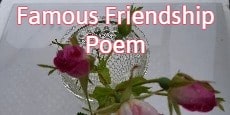 famous friendship poems