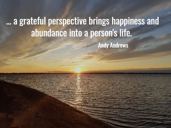 ... a grateful perspective brings happiness and abundance into a person's life.