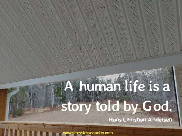 A human life is a story told by God.