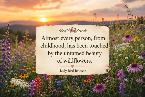 Almost every person, from childhood, has been touched by the untamed beauty of wildflowers. Lady Bird Johnson