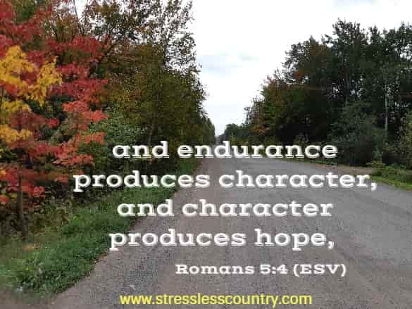 and endurance produces character, and character produces hope,