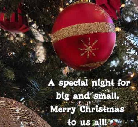 A special night for big and small, Merry Christmas to us all!