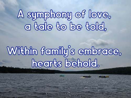 A symphony of love, a tale to be told, Within family's embrace, hearts behold