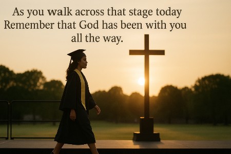 As you walk across that stage today Remember that God has been with you all the way.