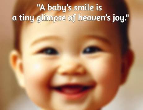 A baby’s smile is a tiny glimpse of heaven’s joy