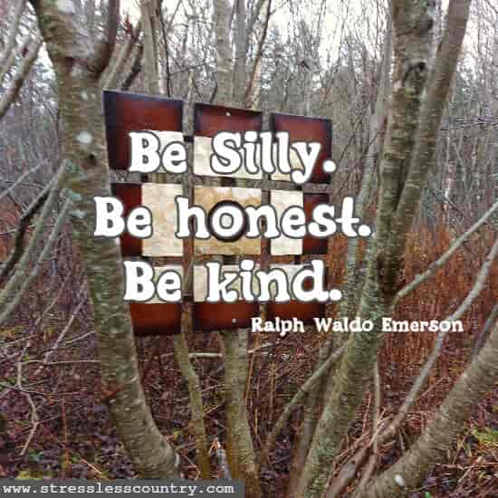 Be Silly. Be honest. Be kind.
