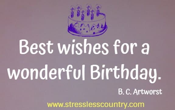 Best wishes for a wonderful Birthday
