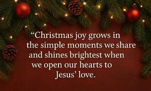 Christmas joy grows in the simple moments we share and shines brightest when we open our hearts to Jesus’ love.