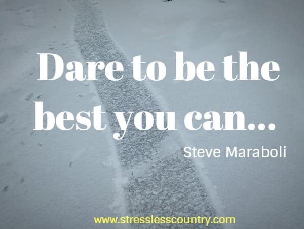 Dare to be the best you can... 