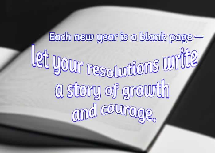 Each new year is a blank page—let your resolutions write a story of growth and courage