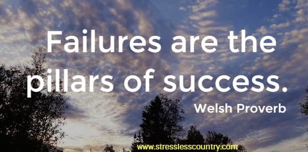 Failures are the pillars of success.