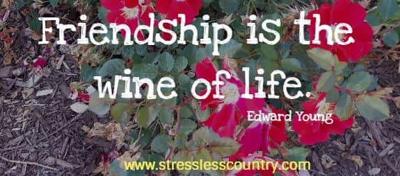 friendship is the wine of life