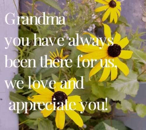  Grandma you have always been there for us, we love and appreciate you 