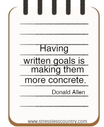 Having written goals is making them more concrete