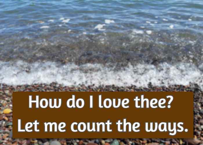how do i love thee? let me count the ways