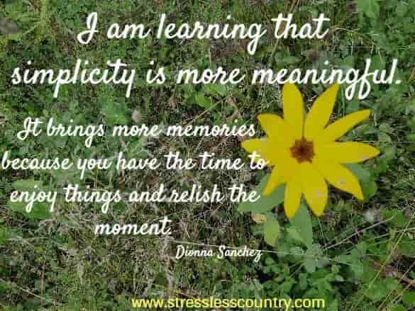 i am learning that simplicity ...