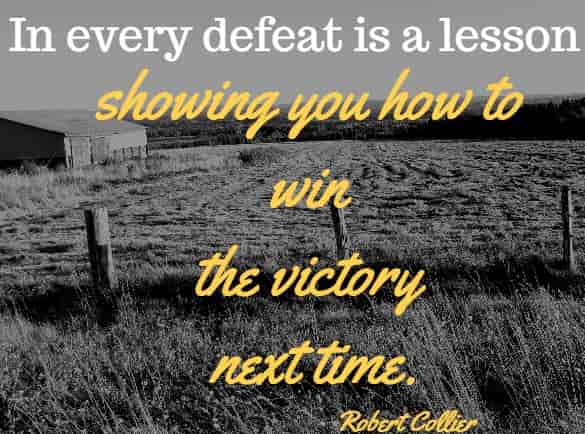 In every defeat is a lesson showing you how to win the victory next time.