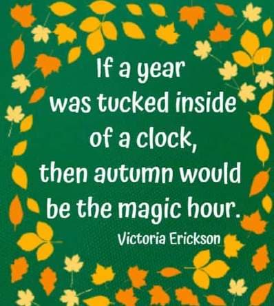 if a year was tucked inside of a clock, then autumn would be the magic hour