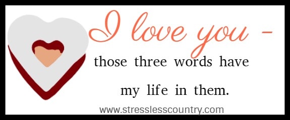 I Love You - these three words have my life in them