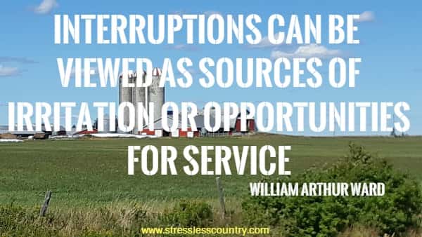 Interruptions can be viewed as sources of irritation or opportunities for service