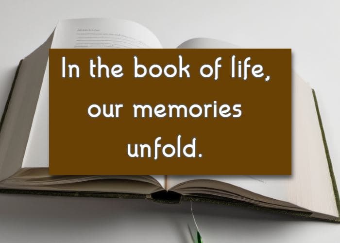 in the book of life our memories unfold