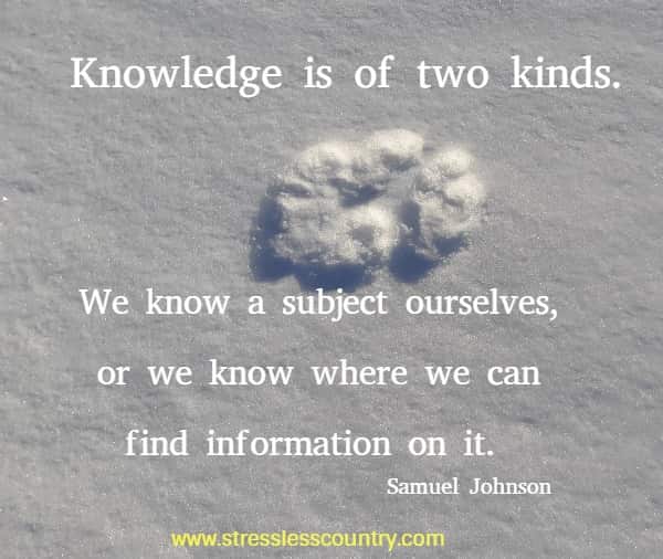 knowledge is of two kinds
