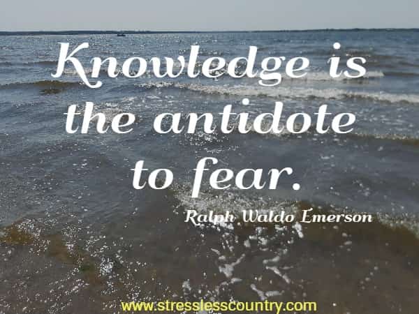 knowledge is the antidote to fear