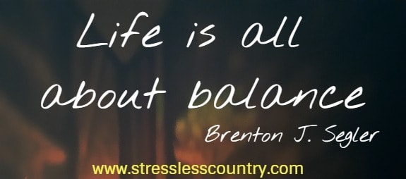  Life is all about balance. You have to find that balance to achieve true happiness. There has to be a balance in all aspects of life.