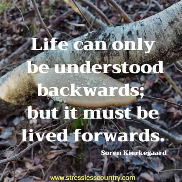 Life can only be understood backwards; but it must be lived forwards.