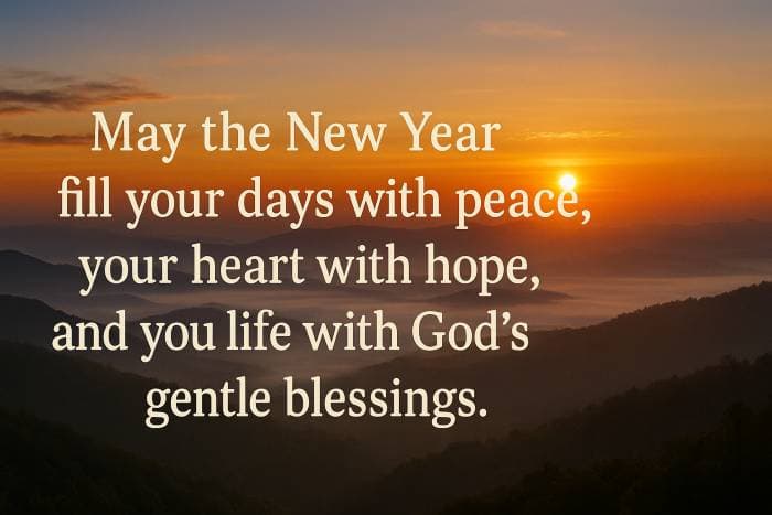 May the New Year fill your days with peace, your heart with hope, and your life with God’s gentle blessings.