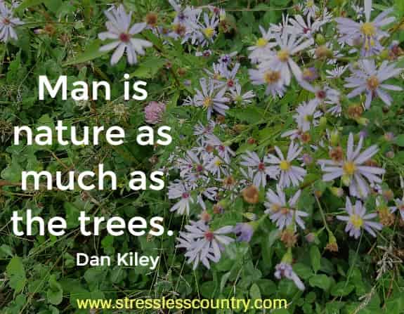 Man is nature as much as the trees. Dan Kiley