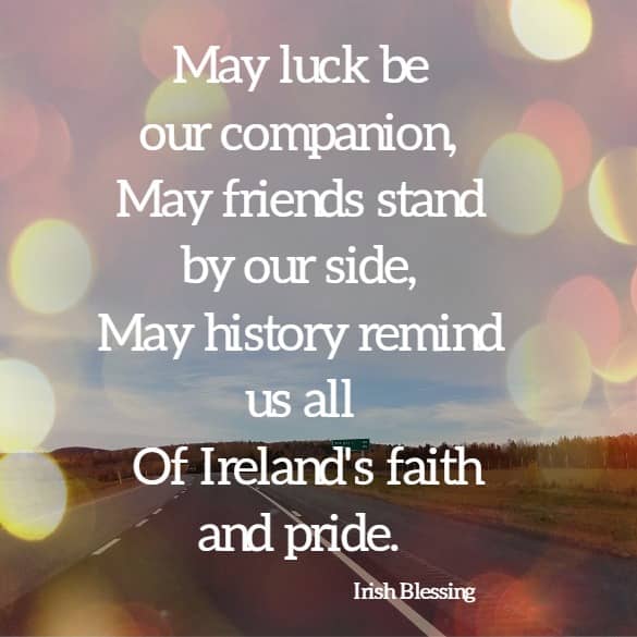 May luck be our companion...