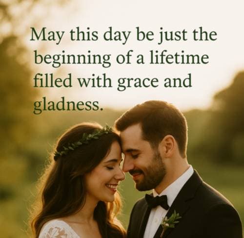May this day be just the beginning of a lifetime filled with grace and gladness.