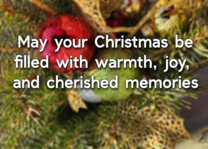May your Christmas be filled with warmth, joy, and cherished memories