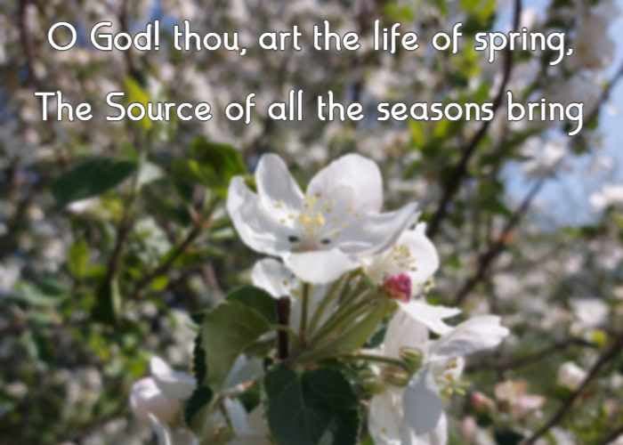 O God! thou, art the life of spring, The Source of all the seasons bring