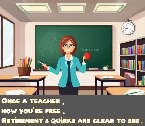 Once a teacher, now you're free, Retirement's quirks are clear to see