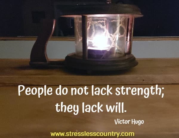 People do not lack strength; they lack will.