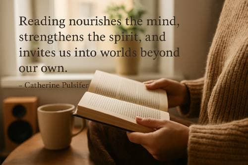Reading nourishes the mind, strengthens the spirit, and invites us into worlds beyond our own