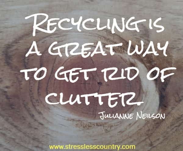 a great way to declutter....