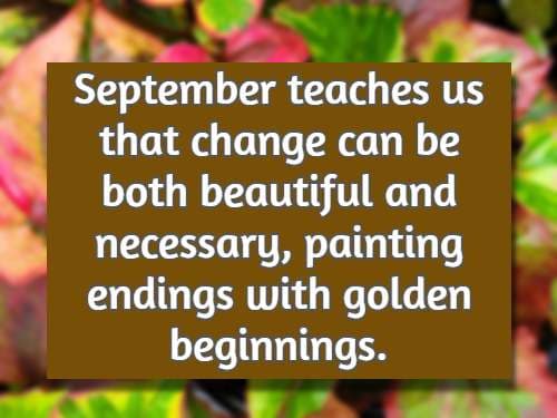 September teaches us that change can be both beautiful and necessary, painting endings with golden beginnings.