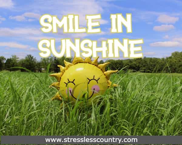 Smile in sunshine