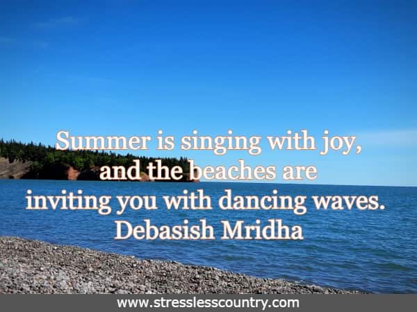 Summer is singing with joy, and the beaches are inviting you with dancing waves. Debasish Mridha