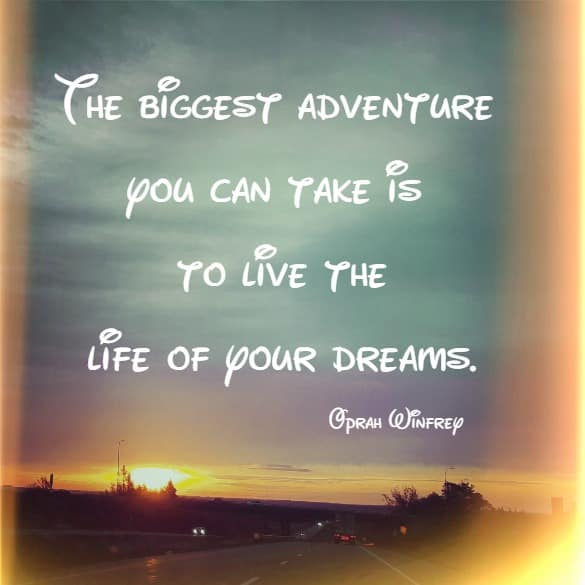 The biggest adventure you can take is to live the life of your dreams.