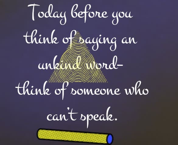 today before you think of saying an ....