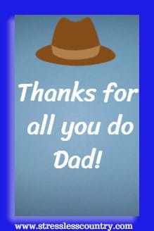 Thanks for all you do Dad!