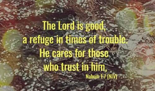 The Lord is good, a refuge in times of trouble. He cares for those who trust in him
