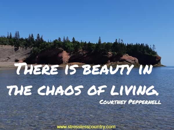 There is beauty in the chaos of living. Courtney Peppernell