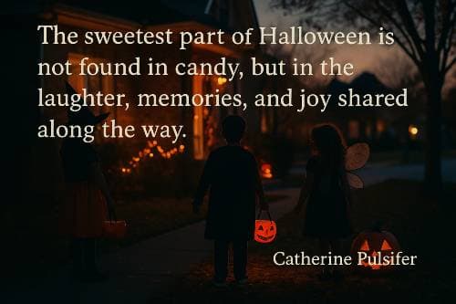 The sweetest part of Halloween is not found in candy, but in the laughter, memories, and joy shared along the way. Catherine Pulsifer