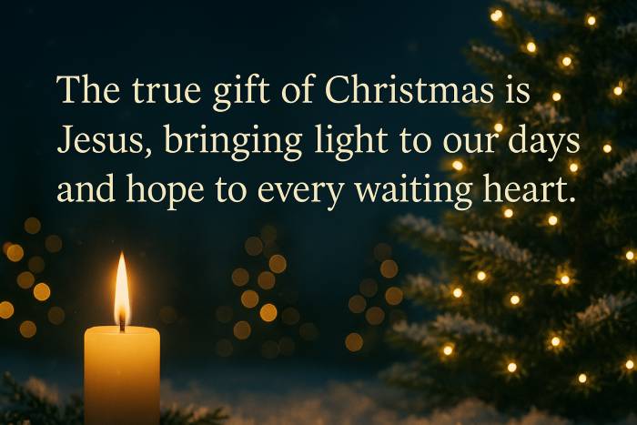 The true gift of Christmas is Jesus, bringing light to our days and hope to every waiting heart